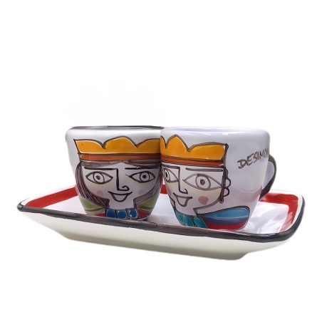 Set Tazzine caffè con Vassoio Folk TT56FK Set Tazzine caffè con Vassoio Folk TT56FK
